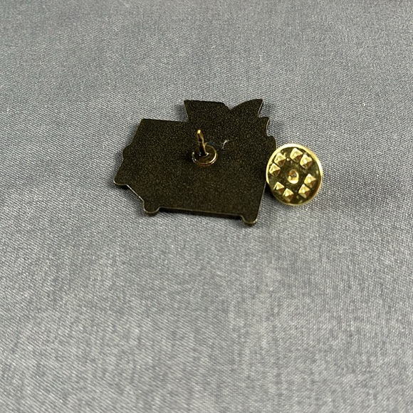 One Inch Wide Dumpster Fire Enamel Pin - Picture 2 of 3